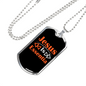 Jesus Is Essential Red Christian Necklace Stainless Steel or 18k Gold Dog Tag 24" Chain-Express Your Love Gifts