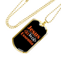 Jesus Is Essential Red Christian Necklace Stainless Steel or 18k Gold Dog Tag 24" Chain-Express Your Love Gifts