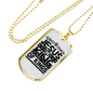 Jesus Is King Christian Necklace Stainless Steel or 18k Gold Dog Tag 24" Chain-Express Your Love Gifts