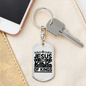 Jesus Is King Keychain Stainless Steel or 18k Gold Dog Tag Keyring-Express Your Love Gifts