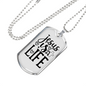 Jesus Is Life Christian Necklace Stainless Steel or 18k Gold Dog Tag 24" Chain-Express Your Love Gifts