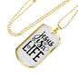 Jesus Is Life Christian Necklace Stainless Steel or 18k Gold Dog Tag 24" Chain-Express Your Love Gifts