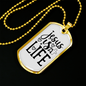 Jesus Is Life Christian Necklace Stainless Steel or 18k Gold Dog Tag 24" Chain-Express Your Love Gifts