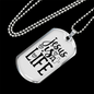 Jesus Is Life Christian Necklace Stainless Steel or 18k Gold Dog Tag 24" Chain-Express Your Love Gifts