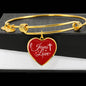 Jesus Is Love Heart Bangle Stainless Steel or 18k Gold 18-22"-Express Your Love Gifts