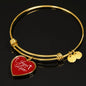Jesus Is Love Heart Bangle Stainless Steel or 18k Gold 18-22"-Express Your Love Gifts