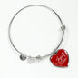 Jesus Is Love Heart Bangle Stainless Steel or 18k Gold 18-22"-Express Your Love Gifts