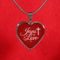 Jesus Is Love Necklace Stainless Steel or 18k Gold Heart Pendant 18-22"-Express Your Love Gifts