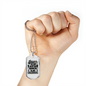 Jesus Is My Savior Christian Necklace Stainless Steel or 18k Gold Dog Tag 24" Chain-Express Your Love Gifts