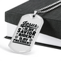 Jesus Is My Savior Christian Necklace Stainless Steel or 18k Gold Dog Tag 24" Chain-Express Your Love Gifts