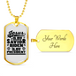 Jesus Is My Savior Christian Necklace Stainless Steel or 18k Gold Dog Tag 24" Chain-Express Your Love Gifts