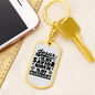 Jesus Is My Savior Keychain Stainless Steel or 18k Gold Dog Tag Keyring-Express Your Love Gifts
