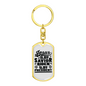 Jesus Is My Savior Keychain Stainless Steel or 18k Gold Dog Tag Keyring-Express Your Love Gifts