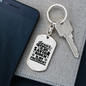 Jesus Is My Savior Keychain Stainless Steel or 18k Gold Dog Tag Keyring-Express Your Love Gifts