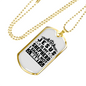 Jesus Is My Shepherd Christian Necklace Stainless Steel or 18k Gold Dog Tag 24" Chain-Express Your Love Gifts