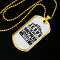 Jesus Is My Shepherd Christian Necklace Stainless Steel or 18k Gold Dog Tag 24" Chain-Express Your Love Gifts