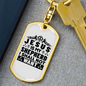 Jesus Is My Shepherd Keychain Stainless Steel or 18k Gold Dog Tag Keyring-Express Your Love Gifts