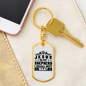 Jesus Is My Shepherd Keychain Stainless Steel or 18k Gold Dog Tag Keyring-Express Your Love Gifts