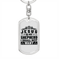 Jesus Is My Shepherd Keychain Stainless Steel or 18k Gold Dog Tag Keyring-Express Your Love Gifts