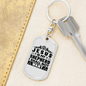Jesus Is My Shepherd Keychain Stainless Steel or 18k Gold Dog Tag Keyring-Express Your Love Gifts