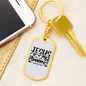 Jesus Is My Survivor Keychain Stainless Steel or 18k Gold Dog Tag Keyring-Express Your Love Gifts