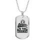 Jesus Is The Answer Christian Necklace Stainless Steel or 18k Gold Dog Tag 24" Chain-Express Your Love Gifts