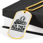 Jesus Is The Answer Christian Necklace Stainless Steel or 18k Gold Dog Tag 24" Chain-Express Your Love Gifts