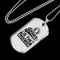 Jesus Is The Answer Christian Necklace Stainless Steel or 18k Gold Dog Tag 24" Chain-Express Your Love Gifts