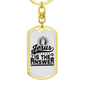 Jesus Is The Answer Keychain Stainless Steel or 18k Gold Dog Tag Keyring-Express Your Love Gifts