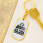 Jesus Is The Answer Keychain Stainless Steel or 18k Gold Dog Tag Keyring-Express Your Love Gifts