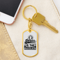 Jesus Is The Answer Keychain Stainless Steel or 18k Gold Dog Tag Keyring-Express Your Love Gifts