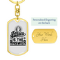 Jesus Is The Answer Keychain Stainless Steel or 18k Gold Dog Tag Keyring-Express Your Love Gifts