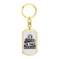 Jesus Is The Answer Keychain Stainless Steel or 18k Gold Dog Tag Keyring-Express Your Love Gifts