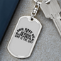 Jesus Is The Way Keychain Stainless Steel or 18k Gold Dog Tag Keyring-Express Your Love Gifts