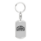 Jesus Is The Way Keychain Stainless Steel or 18k Gold Dog Tag Keyring-Express Your Love Gifts