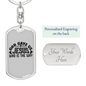 Jesus Is The Way Keychain Stainless Steel or 18k Gold Dog Tag Keyring-Express Your Love Gifts