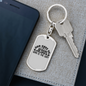 Jesus Is The Way Keychain Stainless Steel or 18k Gold Dog Tag Keyring-Express Your Love Gifts
