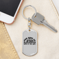 Jesus Is The Way Keychain Stainless Steel or 18k Gold Dog Tag Keyring-Express Your Love Gifts