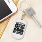 Jesus King Of Kings Keychain Stainless Steel or 18k Gold Dog Tag Keyring-Express Your Love Gifts
