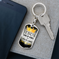 Jesus King Of Kings Verse Swivel Keychain Dog Tag Stainless Steel or 18k Gold-Express Your Love Gifts