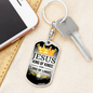 Jesus King Of Kings Verse Swivel Keychain Dog Tag Stainless Steel or 18k Gold-Express Your Love Gifts