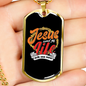 Jesus Life Christian Necklace Stainless Steel or 18k Gold Dog Tag 24" Chain-Express Your Love Gifts