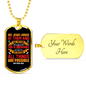 Jesus Look At Them Christian Necklace Stainless Steel or 18k Gold Dog Tag 24" Chain-Express Your Love Gifts