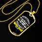 Jesus Looked At Them Christian Necklace Stainless Steel or 18k Gold Dog Tag 24" Chain-Express Your Love Gifts