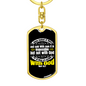 Jesus Looked At Them Mark 10:27 Keychain Stainless Steel or 18k Gold Dog Tag Keyring-Express Your Love Gifts