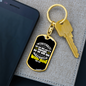Jesus Looked At Them Mark 10:27 Keychain Stainless Steel or 18k Gold Dog Tag Keyring-Express Your Love Gifts