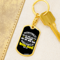 Jesus Looked At Them Mark 10:27 Keychain Stainless Steel or 18k Gold Dog Tag Keyring-Express Your Love Gifts
