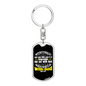 Jesus Looked At Them Mark 10:27 Keychain Stainless Steel or 18k Gold Dog Tag Keyring-Express Your Love Gifts