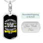 Jesus Looked At Them Mark 10:27 Keychain Stainless Steel or 18k Gold Dog Tag Keyring-Express Your Love Gifts