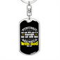 Jesus Looked At Them Mark 10:27 Keychain Stainless Steel or 18k Gold Dog Tag Keyring-Express Your Love Gifts